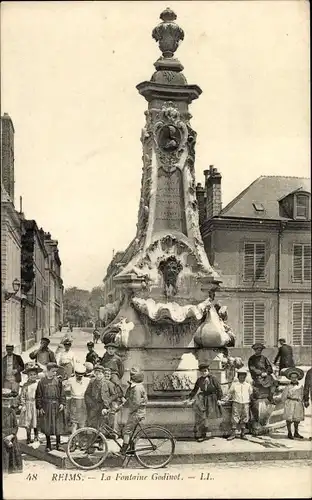 Ak Reims-Marne, Fontaine Godinot