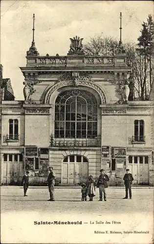 Ak Sainte Menehould Marne, Festsaal