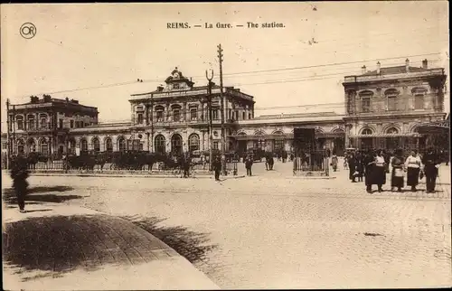 Ak Reims-Marne, Bahnhof
