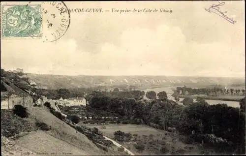 Ak La Roche Guyon Val d’Oise, Cote de Gasny