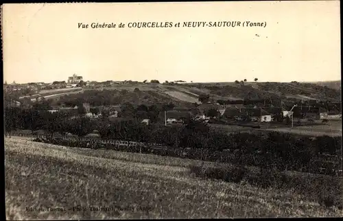 Ak Neuvy Sautour Yonne, Gesamtansicht, Courcelles