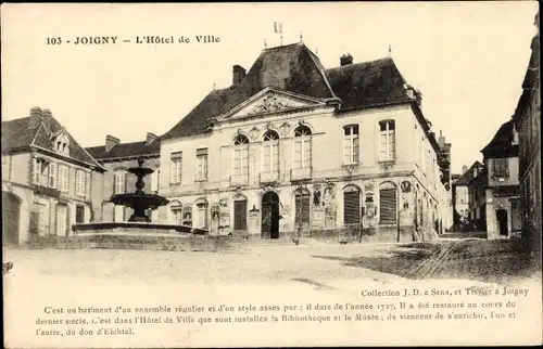 Ak Joigny Yonne, das Rathaus