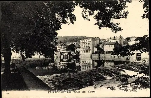 Ak Épinal Lothringen Vogesen, Blick von Cours aus