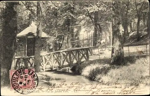 Ak Angoulême Charente, Blick auf den Jardin Vert