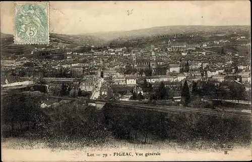 Ak Figeac Lot, Gesamtansicht