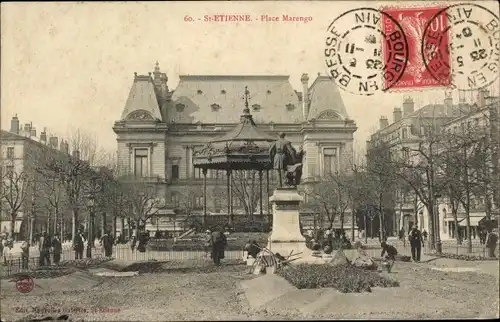 Ak St.-Etienne Loire, Place Marengo