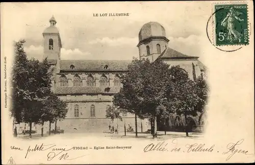 Ak Figeac Lot, Eglise Saint Sauyeur