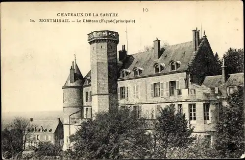 Ak Montmirail Sarthe, Le Chateau, Hauptfassade