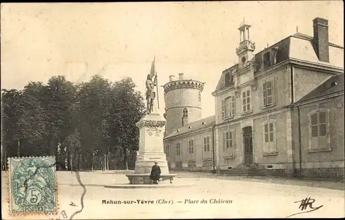 Ak Mehun sur Yèvre Cher, Place du Chateau