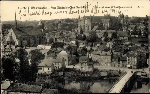 Ak Poitiers Vienne, vue Generale, Cote Nord-Est