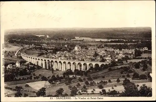 Ak Sancerre Cher, le Viaduc, Saint-Satur