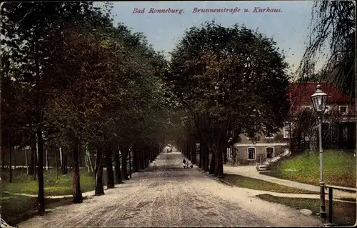 Ak Ronneburg in Thüringen, Bad Ronneburg, Brunnenstraße, Kurhaus