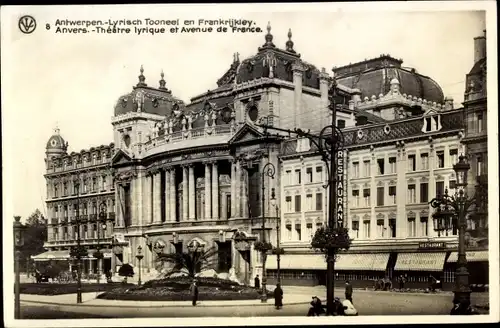 Ak Antwerpen Antwerpen Flandern, Avenue de France, Lyric Theater