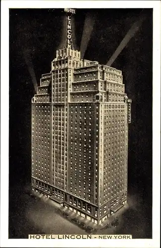 Ak New York City USA, Hotel Lincoln