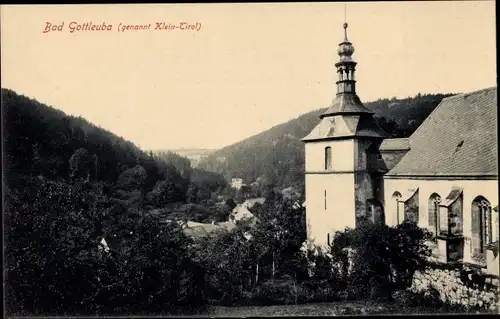 Ak Bad Gottleuba in Sachsen, genannt Klein-Tirol, Kirche
