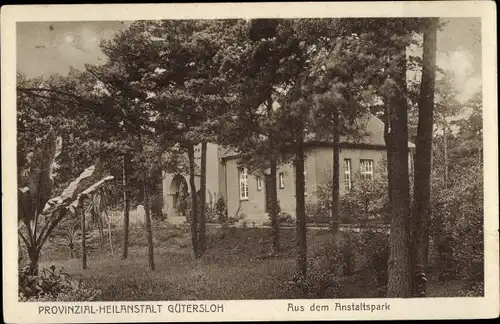 Ak Gütersloh in Westfalen, Provinzial-Heilanstalt, Anstaltspark