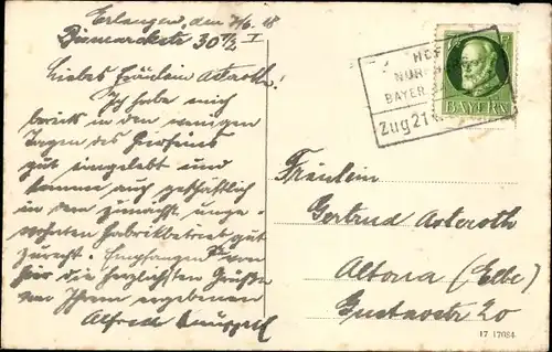 Ak Erlangen in Mittelfranken Bayern, Puchta-Platz, Schulhaus