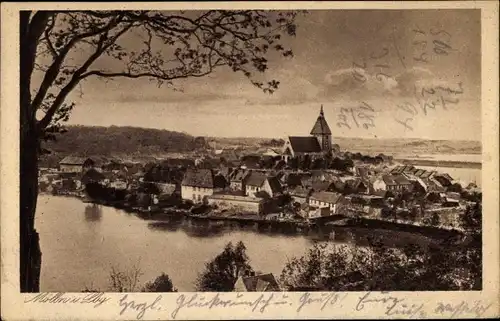 Ak Mölln im Herzogtum Lauenburg, Gesamtansicht, Kirche