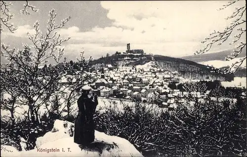 Ak Königstein im Taunus Hessen, Panorama, Winter