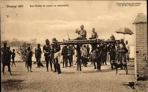 Ak Umangi DR Kongo Zaire, Une Noces de Noces en Palanquin