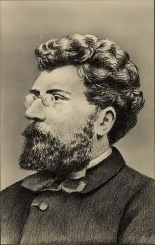 Ak Komponist Georges Bizet, Portrait