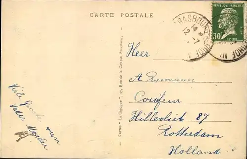 Ak Elsass, Babys und Störche im Storchennest, Fotomontage