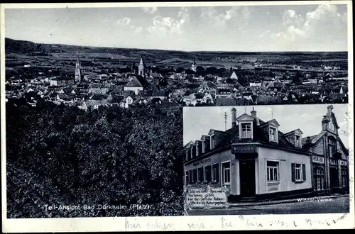 Ak Bad Dürkheim in der Pfalz, Ortspanorama, Winzer-Verein