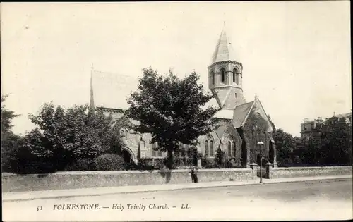 Ak Folkestone Kent England, Kirche der Heiligen Dreifaltigkeit