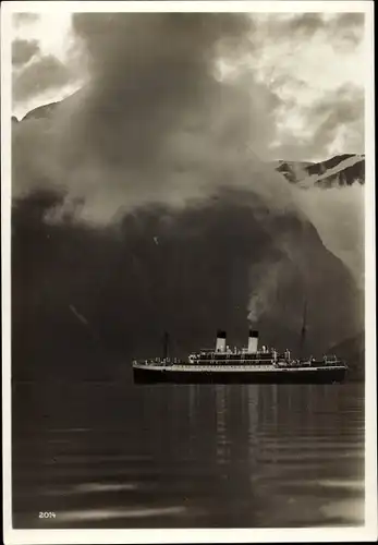 Ak Sognefjord Norwegen, Dampfer