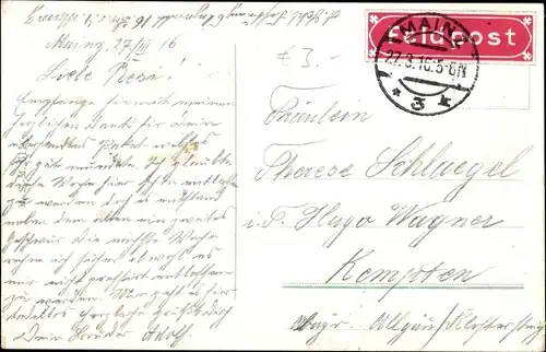 Ak Mainz am Rhein, Rheinufer, Dampfer