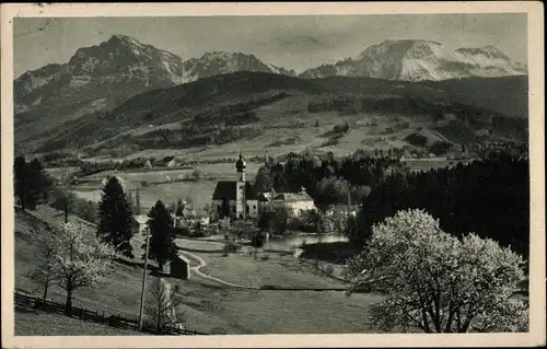 Ak Höglwörth Anger im Rupertiwinkel Oberbayern, Staufen, Zwiesel, Kirche