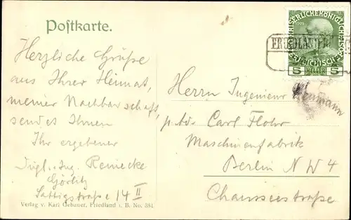 Ak Friedland Bezirk Breslau Niederschlesien, Teilansicht