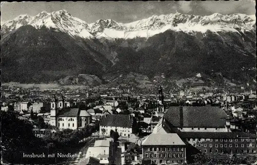 Ak Innsbruck in Tirol, Gesamtansicht mit Nordkette