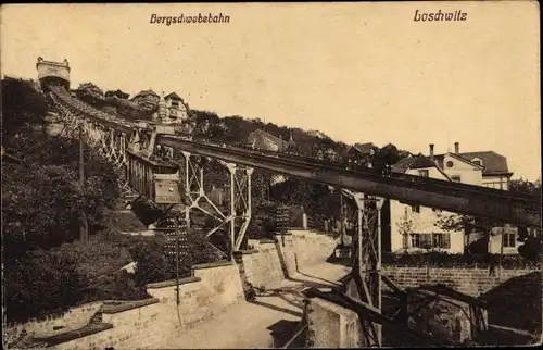 Ak Dresden Loschwitz, Bergschwebebahn