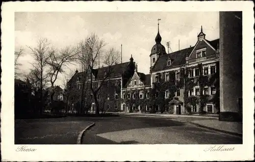 Ak Riesa an der Elbe Sachsen, Rathaus