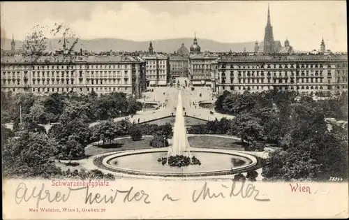 Ak Wien 1 Innere Stadt, Schwarzenbergplatz