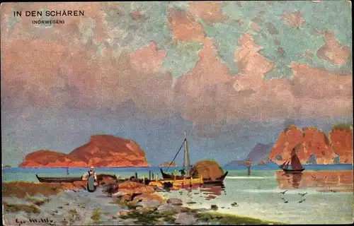 Künstler Ak Meinzolt, In den Schären