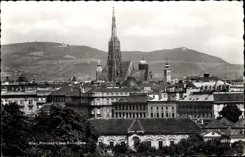 Ak Wien 1 Innere Stadt, Panorama, Belvedere