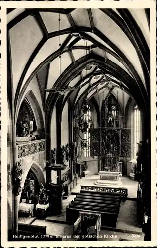 Ak Heiligenblut am Großglockner in Kärnten, Inneres der gotischen Kirche