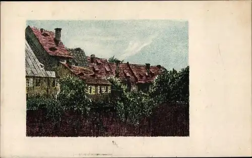 Künstler Ak Lark B., Eger Region Karlsbad, Burggraben