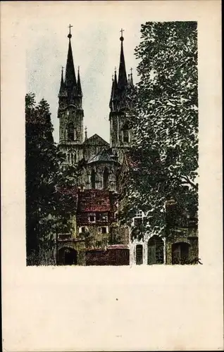 Künstler Ak Lark, B., Cheb Eger Reg. Karlsbad, Erzdekanalkirche