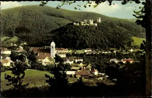 Ak Kirchschlag in Niederösterreich, Ortsansicht mit Burgruine