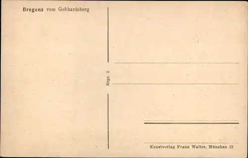 Ak Bregenz am Bodensee Vorarlberg, Ortspanorama vom Gebhardsberg