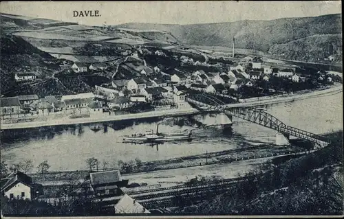Ak Davle Dawle Mittelböhmen, Luftbild vom Ort