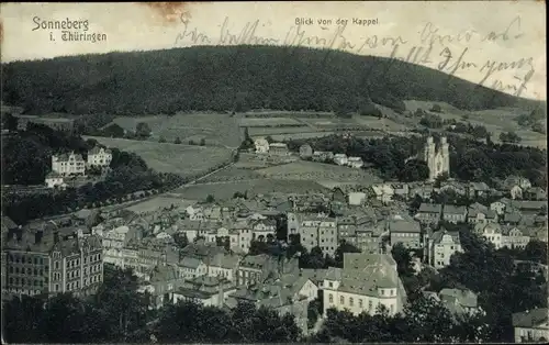 Ak Sonneberg in Thüringen, Gesamtansicht, Blick von der Kappel