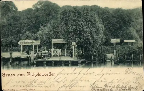 Ak Berlin Spandau Wilhelmstadt Pichelswerder, Café Pichelswerder