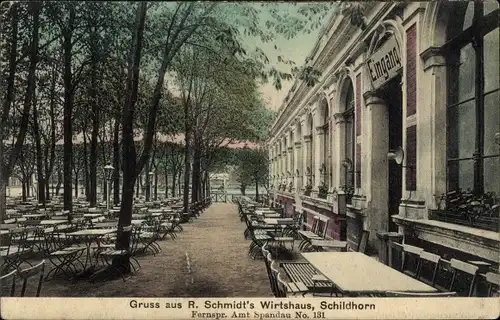 Ak Berlin Wilmersdorf Grunewald Schildhorn, R. Schmidts Wirtshaus