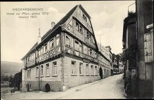 Ak Neckargemünd am Neckar, Hotel Pfalz