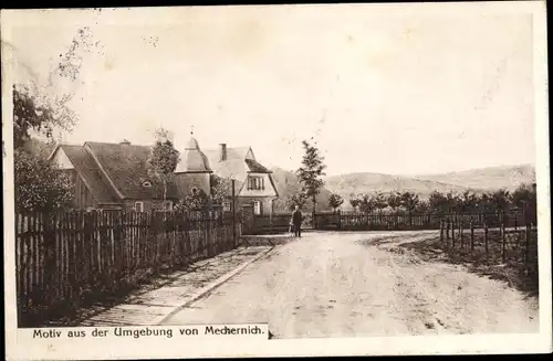 Ak Mechernich in der Eifel, Straßenpartie, Villa