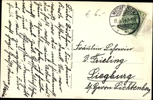 Ak Mechernich in der Eifel, Straßenpartie, Villa